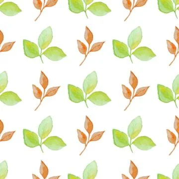 Seamless pattern with leaves Stock Illustration