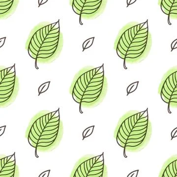 Seamless pattern with leaves Stock Illustration