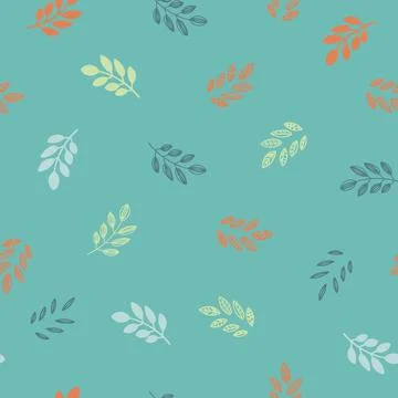 Seamless pattern with leaves Stock Illustration