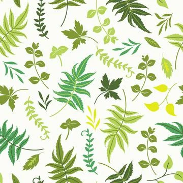Seamless pattern with leaves. Illustrazione stock