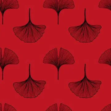 Seamless pattern with leaves. Stock Illustration