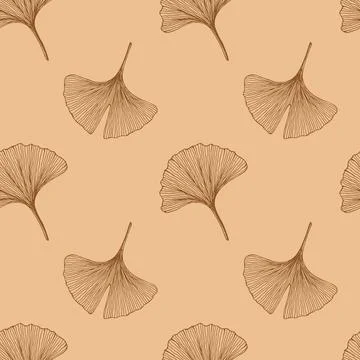 Seamless pattern with leaves. Stock Illustration