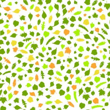 Seamless pattern with leaves Stock Illustration