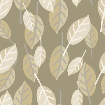 Seamless pattern with leaves Stock Illustration