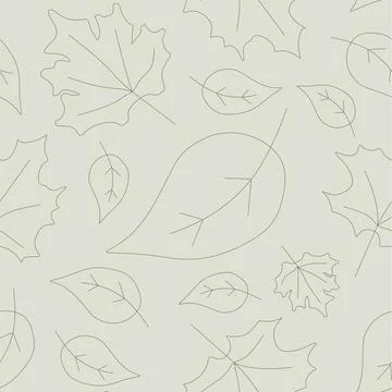 Seamless pattern with leaves.  Stock Illustration