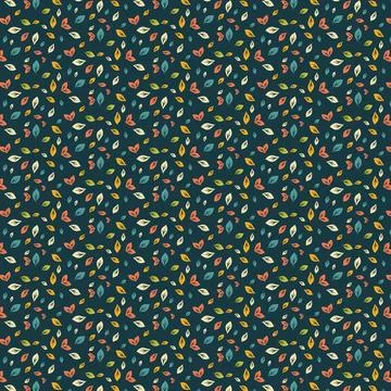 Seamless pattern with leaves Stock Illustration