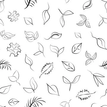 Seamless pattern of leaves symbolizing eco, green energy, ecology. Vector image Stock Illustration