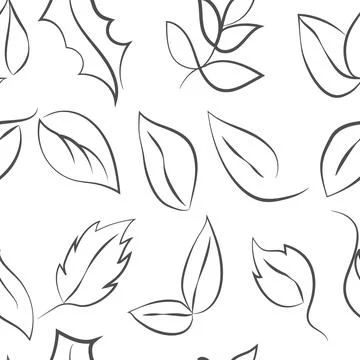 Seamless pattern of leaves symbolizing eco, green energy, ecology. Vector image Stock Illustration