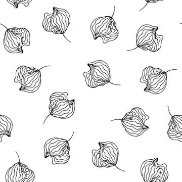 Seamless pattern with leaves. Vector floral background. Illustrazione stock