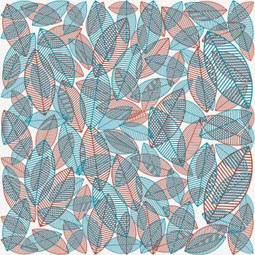 A seamless pattern with leaves - Vector illustration Stock Illustration