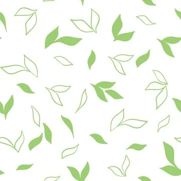 Seamless pattern with leaves, vector illustration. Ilustración de archivo