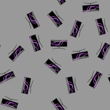 Seamless pattern led curved screen cartoon vector Stock Illustration