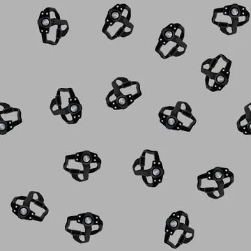 Seamless pattern led headlamp flashlight cartoon vector Stock Illustration
