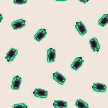 Seamless pattern led oxygen fingertip monitor cartoon vector Stock Illustration