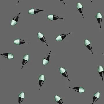 Seamless pattern led pendant lights cartoon vector Stock Illustration