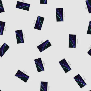 Seamless pattern led tv screen cartoon vector Stock Illustration
