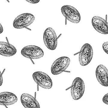 Seamless pattern legume lentils sketch hand drawn Stock Illustration