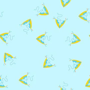 Seamless pattern leisure kite cartoon vector 스톡 일러스트