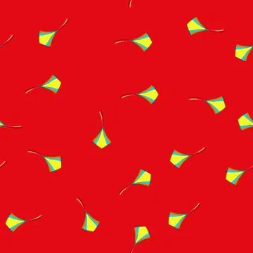 Seamless pattern leisure kite sky cartoon vector 库存插图