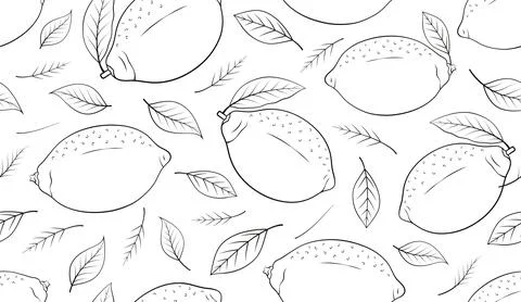 Seamless pattern with lemon fruits Stock Illustration