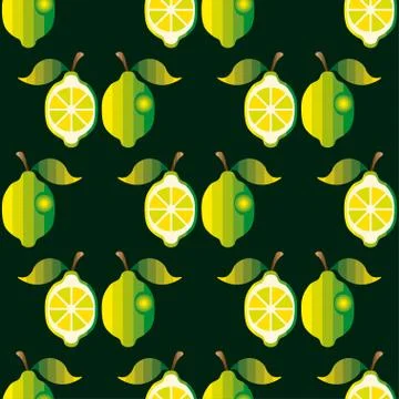 Seamless pattern with lemon Stock Illustration