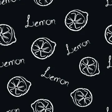 Seamless Pattern Lemon Stock Illustration