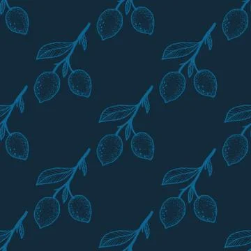Seamless pattern with lemon Stock Illustration