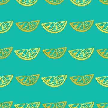 Seamless pattern with lemon Stock Illustration