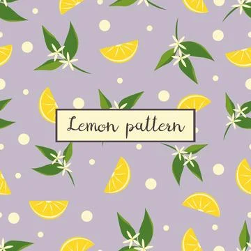 Seamless pattern with lemon Stock Illustration
