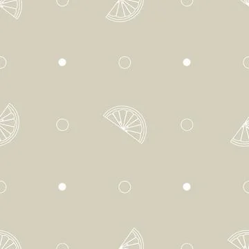 Seamless pattern with lemon slice vector illustration background Illustrazione stock
