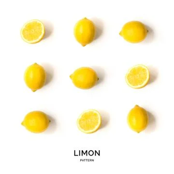Seamless pattern with lemon. Tropical abstract background. Foto stock