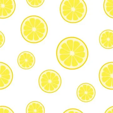Seamless pattern lemon on a white background Иллюстрация