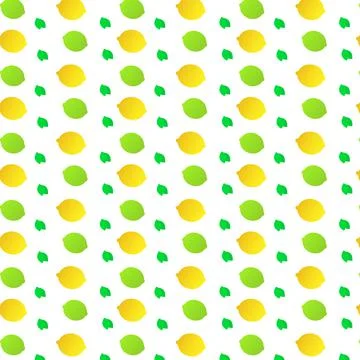 A seamless pattern with lemons and limes Stock Illustration