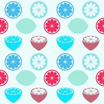 Seamless pattern with lemons Stockillustratie