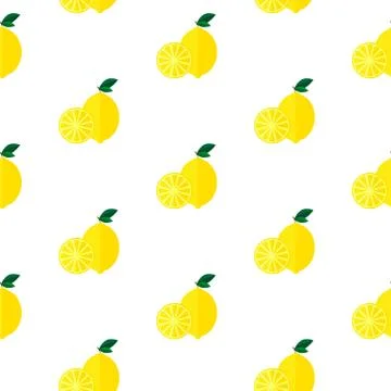 Seamless pattern with lemons Stock Illustration