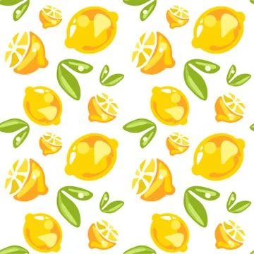 Seamless pattern of lemons Stock Illustration