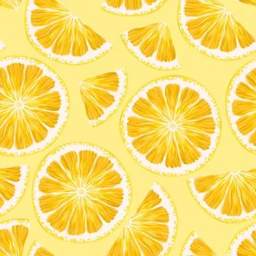 Seamless pattern with lemons Stock Illustration