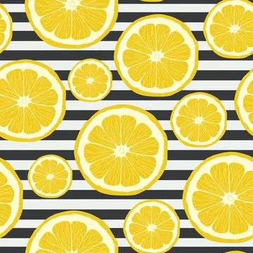 Seamless pattern with lemons. Stock Illustration