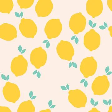 Seamless pattern with lemons Stock Illustration
