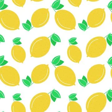 Seamless pattern with lemons Stock Illustration