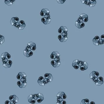 Seamless pattern lens binoculars cartoon vector イラスト素材