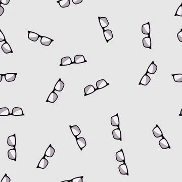 Seamless pattern lens geek glasses cartoon vector 库存插图