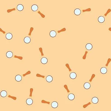 Seamless pattern lens magnifying glass cartoon vector Stock Illustration