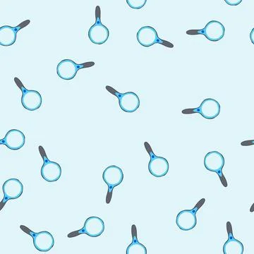 Seamless pattern lens reading magnifier cartoon vector イラスト素材