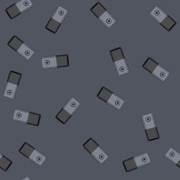 Seamless pattern lens table web camera cartoon vector 库存插图