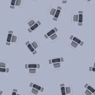 Seamless pattern lens web camera cartoon vector 库存插图