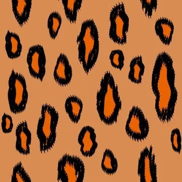 Seamless pattern leopard furry (EPS, vector) Illustrazione stock