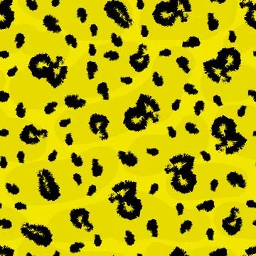 Seamless pattern with leopard, jaguar or cheetah coat of fur texture. Bright Stockillustratie