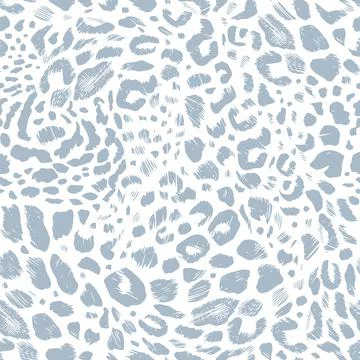 Seamless pattern of leopard spots. Jaguar skin. Vector light illustration. Stock Illustration