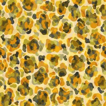 Seamless pattern leopard.Animal fur flat abstract style.Skin artistic spot form. Stock Illustration